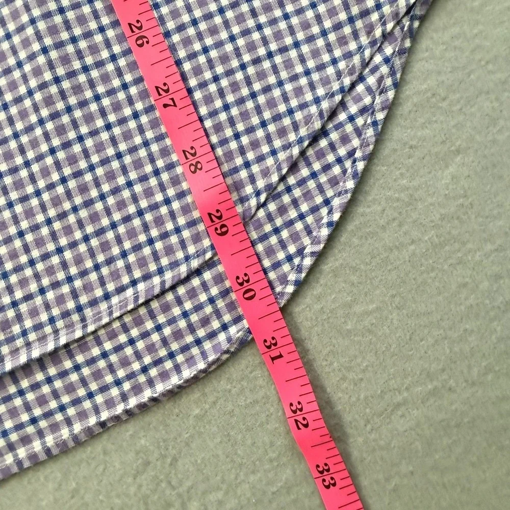 Polo Ralph Lauren Button Down Mens L Purple Gingham Long Sleeve Gingham Office